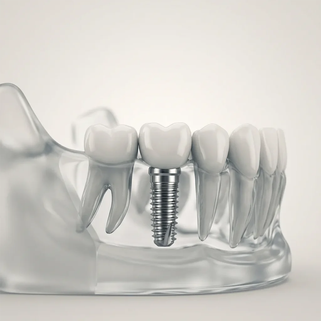 Single Dental Implant Graphical Illustration